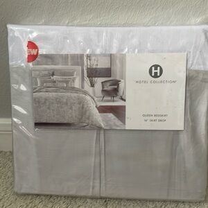 Hotel Collection silver fern bedskirt